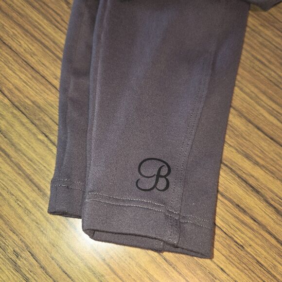 BOMBSHELL "VICTORY" SPORTSWEAR Sz S Metal V Scrunch Butt Workout Leggings Gray - Picture 6 of 9